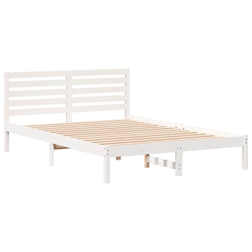 Struttura del letto Bianco 140 x 220 cm Pino massello | homemem39