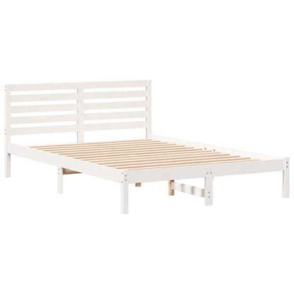 Struttura del letto Bianco 140 x 220 cm Pino massello | homemem39