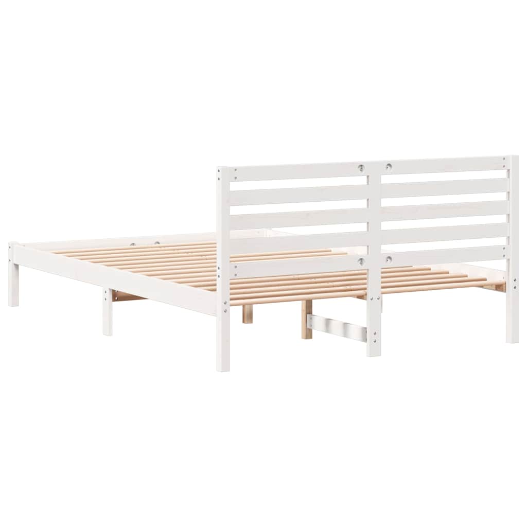 Struttura del letto Bianco 140 x 220 cm Pino massello | homemem39