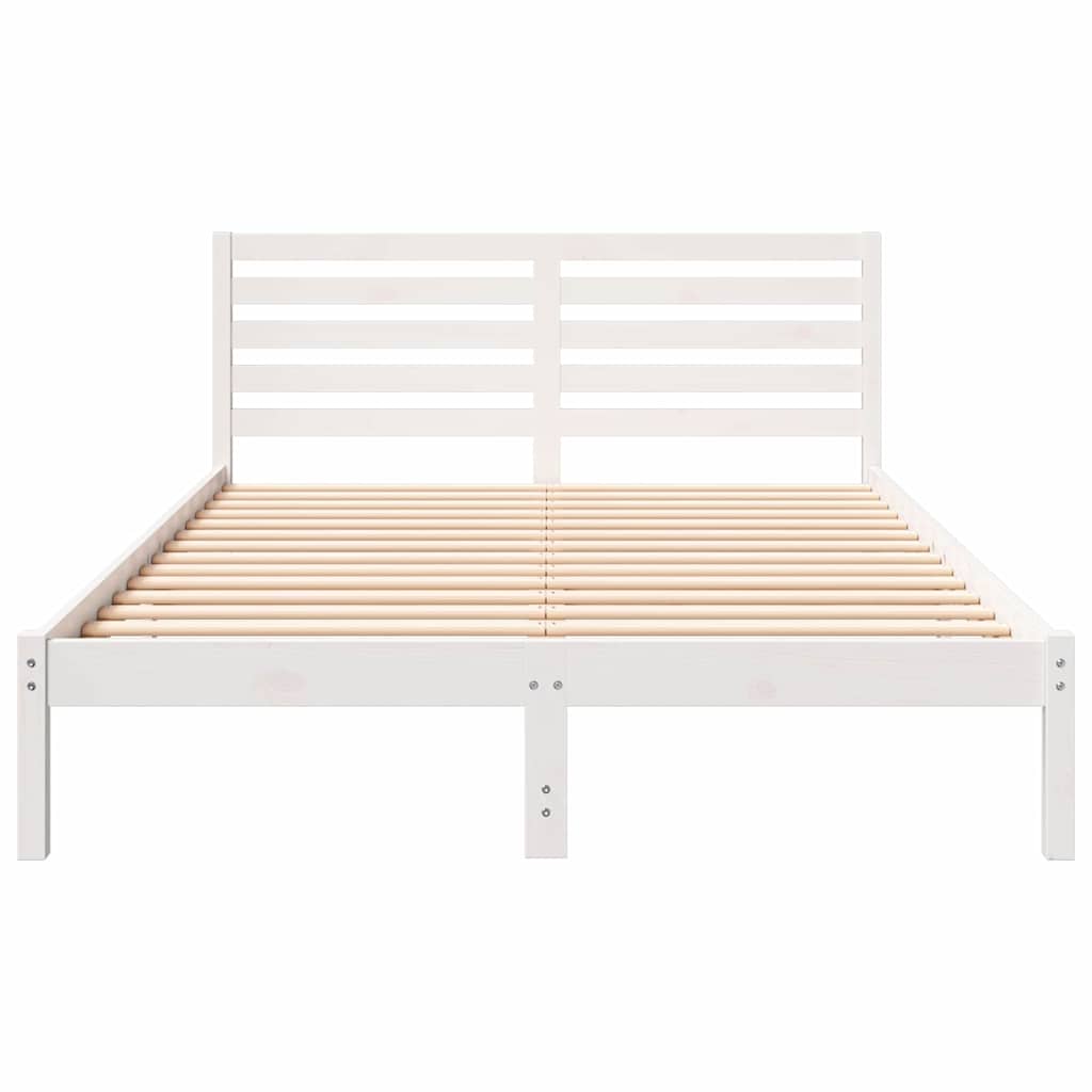 Struttura del letto Bianco 140 x 220 cm Pino massello | homemem39