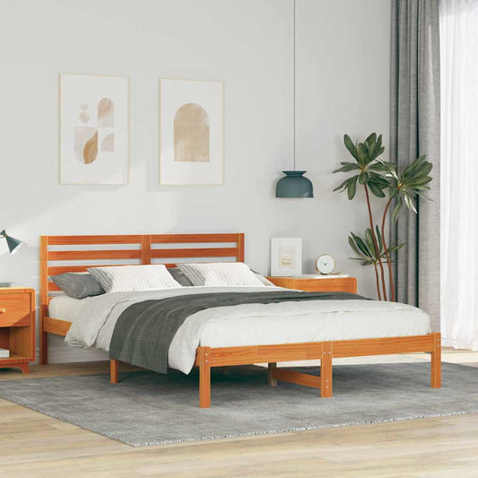 Struttura del letto Marrone cerato 140 x 220 cm Pino massello | homemem39