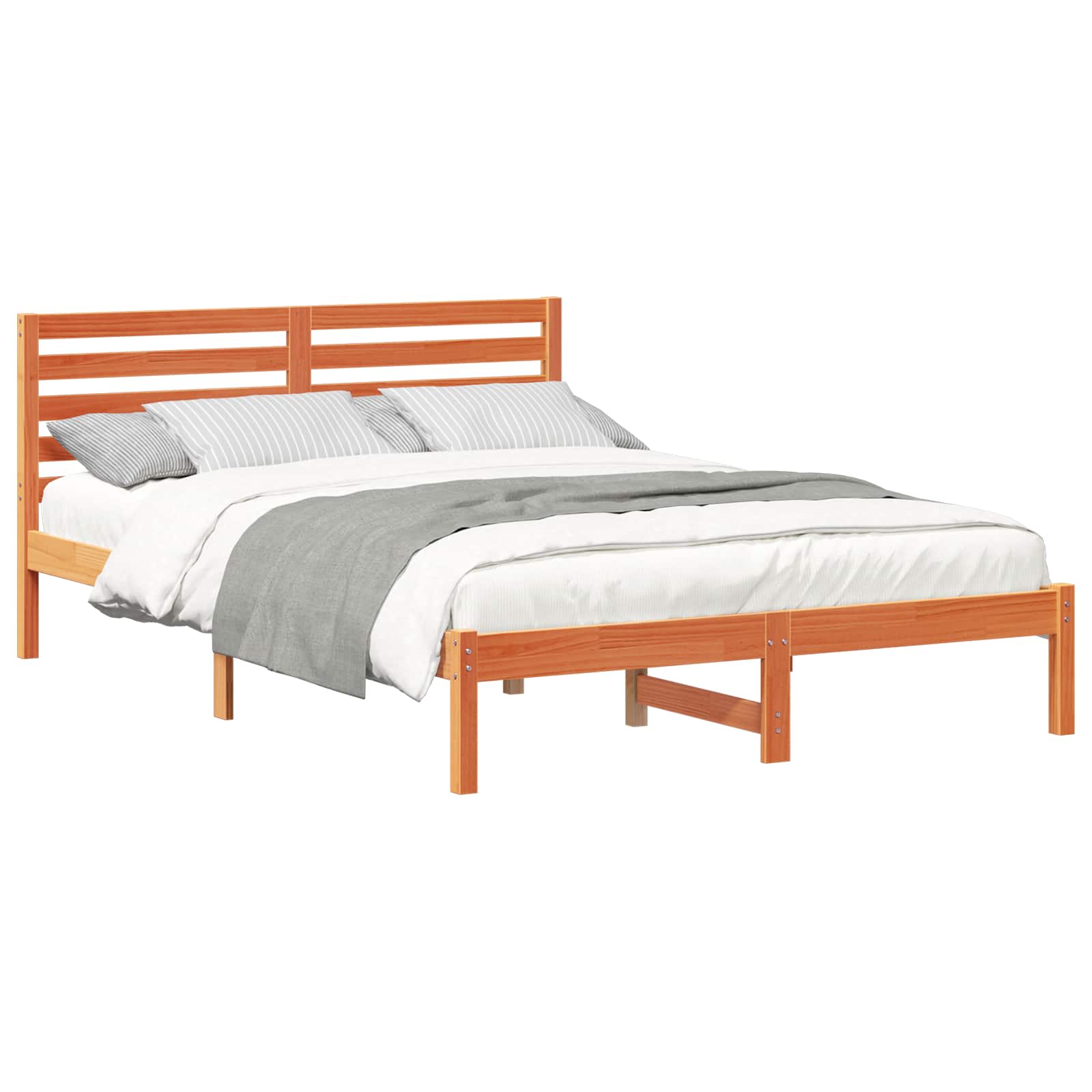Struttura del letto Marrone cerato 140 x 220 cm Pino massello | homemem39