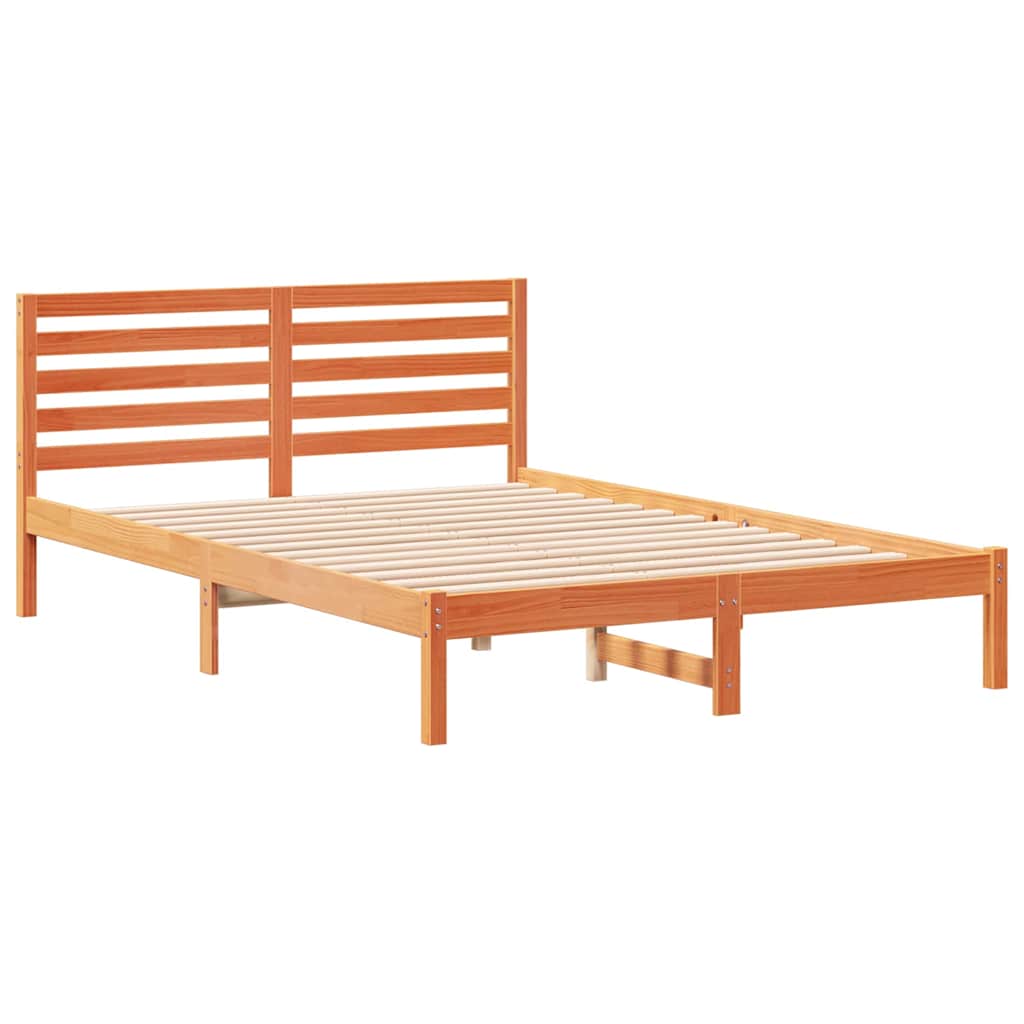 Struttura del letto Marrone cerato 140 x 220 cm Pino massello | homemem39