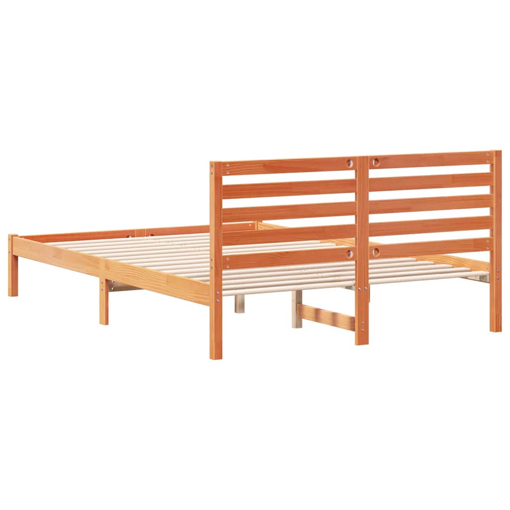 Struttura del letto Marrone cerato 140 x 220 cm Pino massello | homemem39