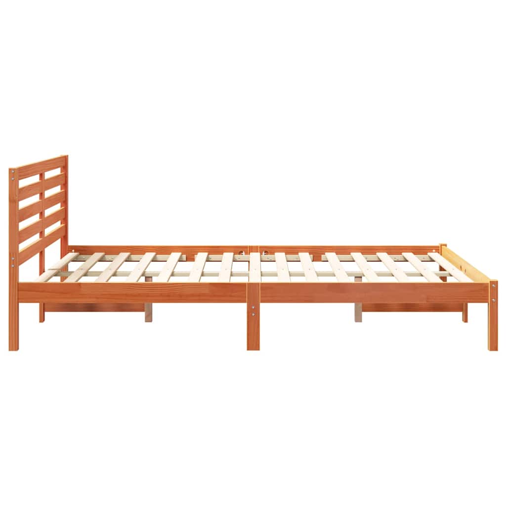 Struttura del letto Marrone cerato 140 x 220 cm Pino massello | homemem39