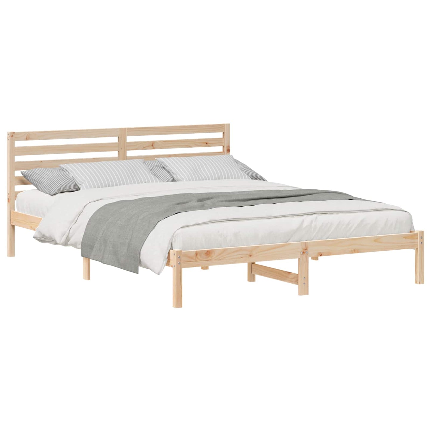 Struttura del letto Marrone 160 x 220 cm Pino massello | homemem39