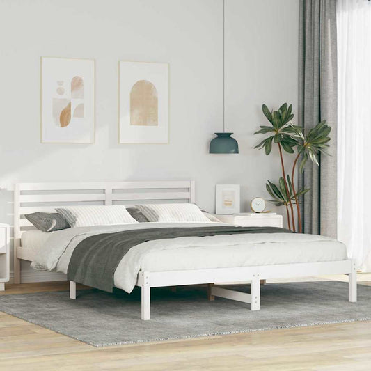 Struttura del letto Bianco 160 x 220 cm Pino massello | homemem39