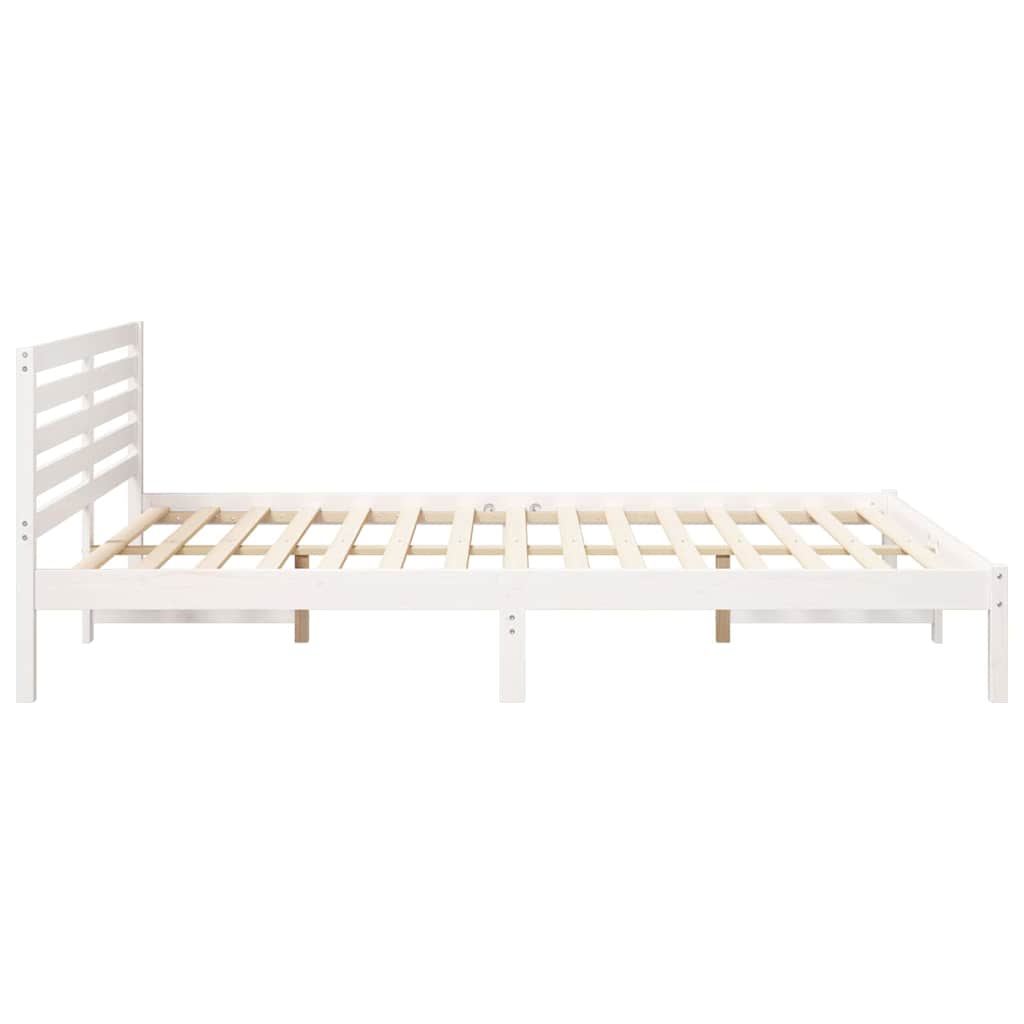 Struttura del letto Bianco 160 x 220 cm Pino massello | homemem39