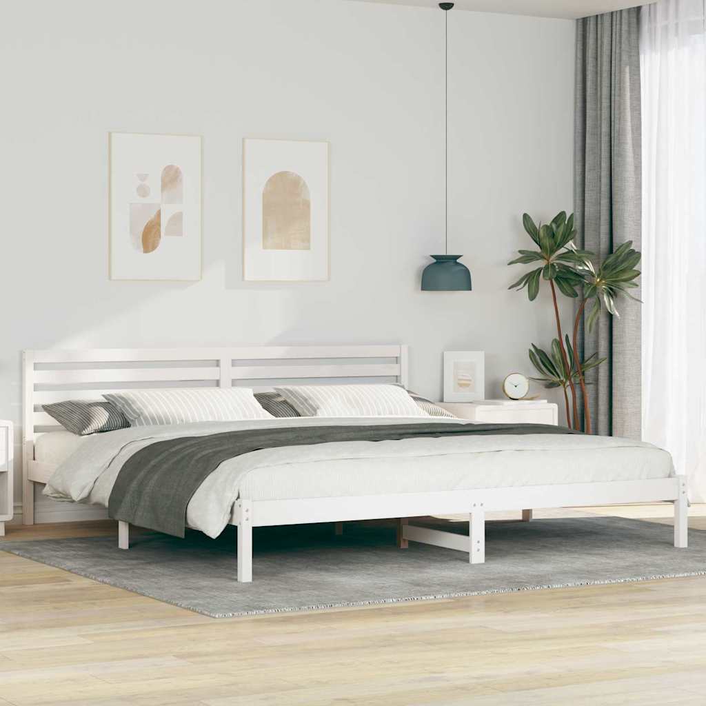 Struttura del letto Bianco 180 x 220 cm Pino massello | homemem39