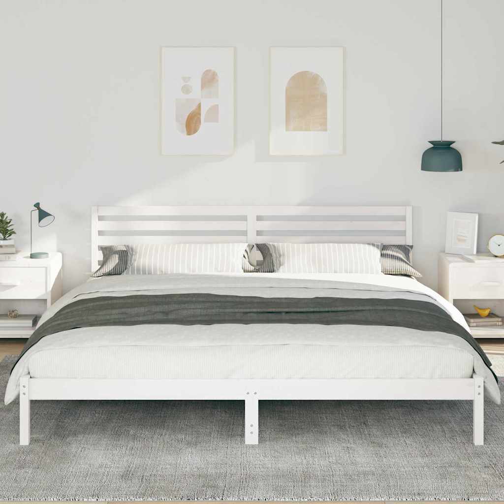Struttura del letto Bianco 180 x 220 cm Pino massello | homemem39