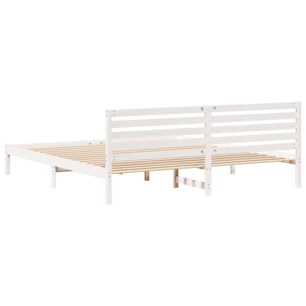 Struttura del letto Bianco 180 x 220 cm Pino massello | homemem39