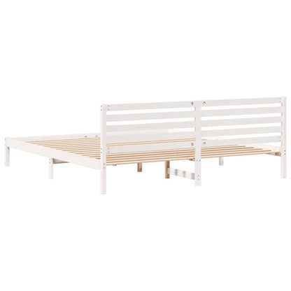 Struttura del letto Bianco 180 x 220 cm Pino massello | homemem39