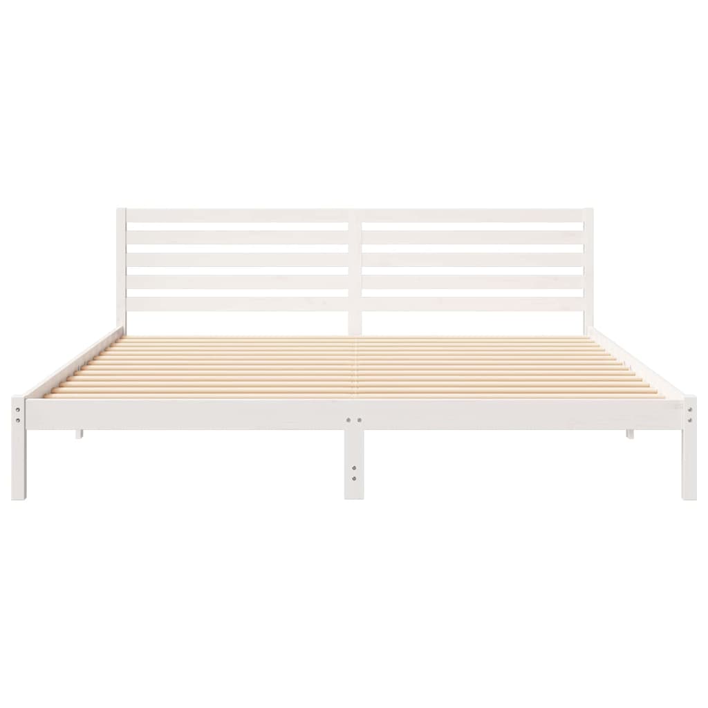 Struttura del letto Bianco 180 x 220 cm Pino massello | homemem39