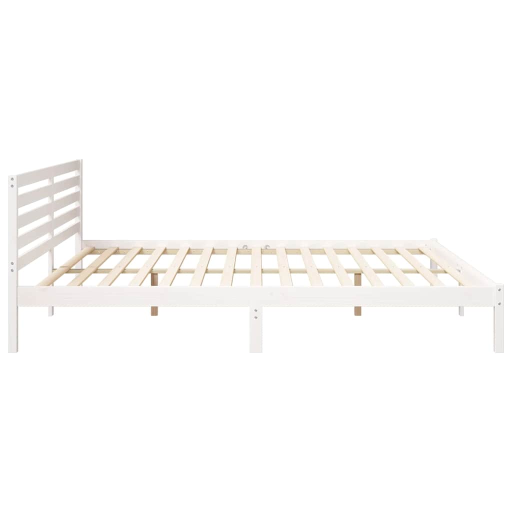Struttura del letto Bianco 180 x 220 cm Pino massello | homemem39