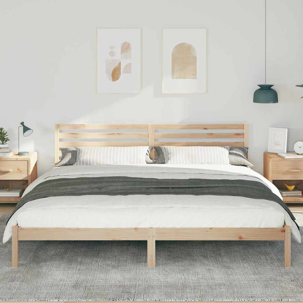 Struttura del letto Marrone 200 x 220 cm Pino massello | homemem39