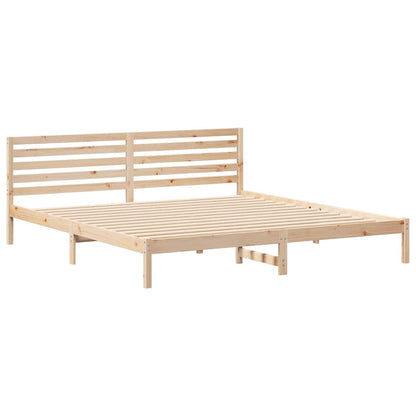Struttura del letto Marrone 200 x 220 cm Pino massello | homemem39