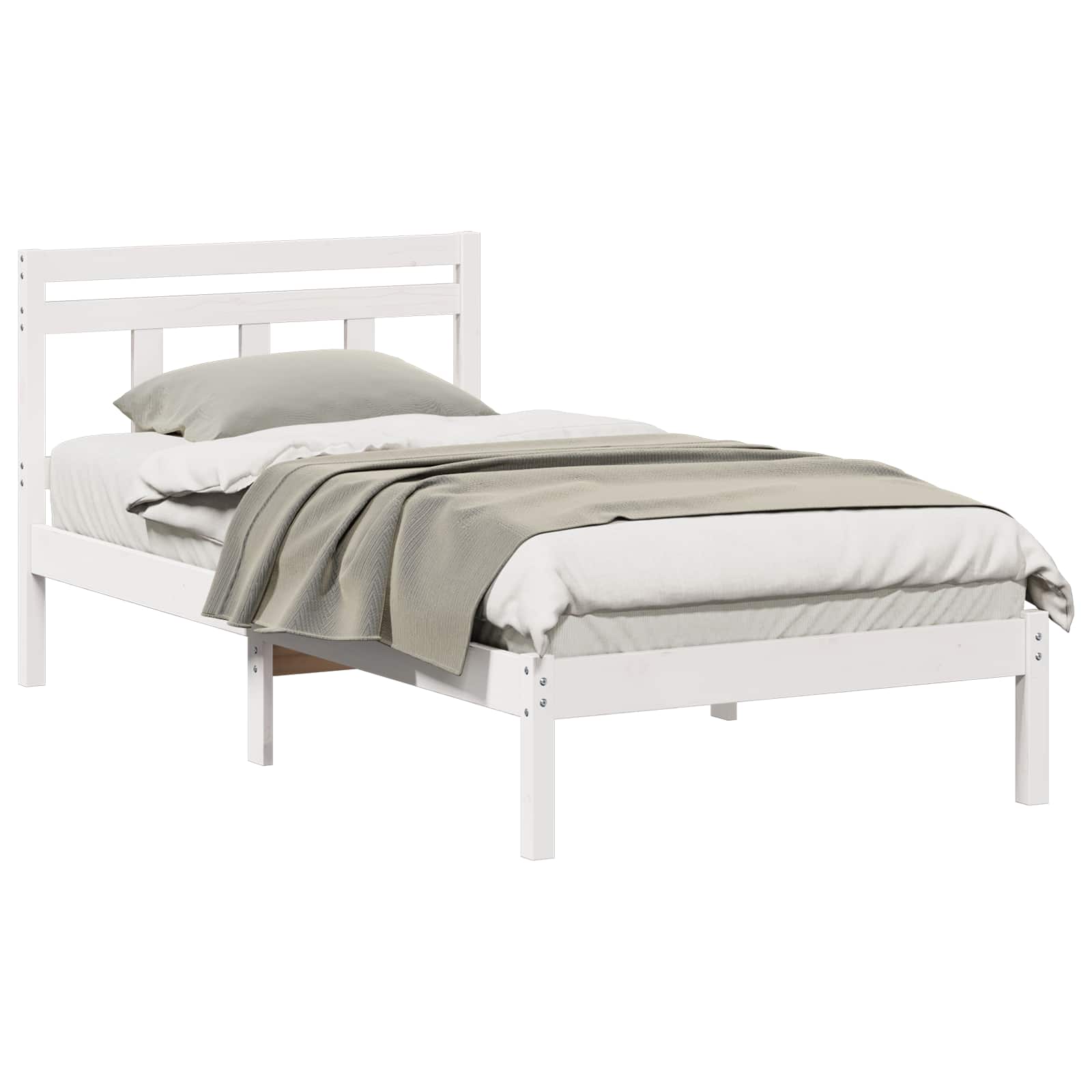 Struttura del letto Bianco 80 x 200 cm Pino massello | homemem39