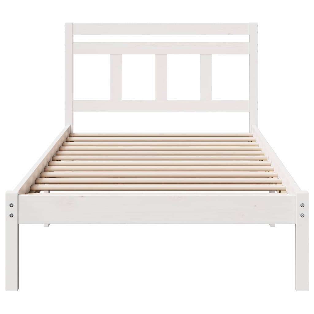 Struttura del letto Bianco 90 x 200 cm Pino massello | homemem39