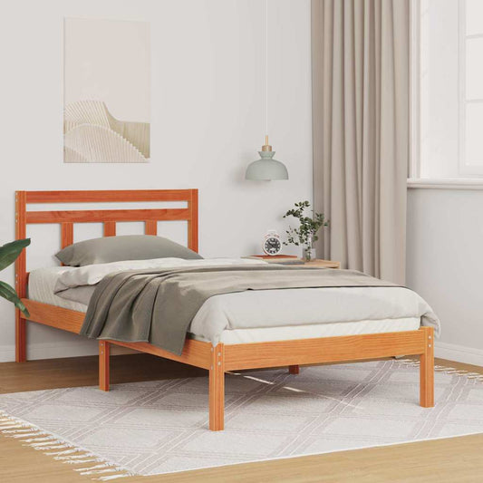 Struttura del letto Marrone 90 x 200 cm Pino massello | homemem39