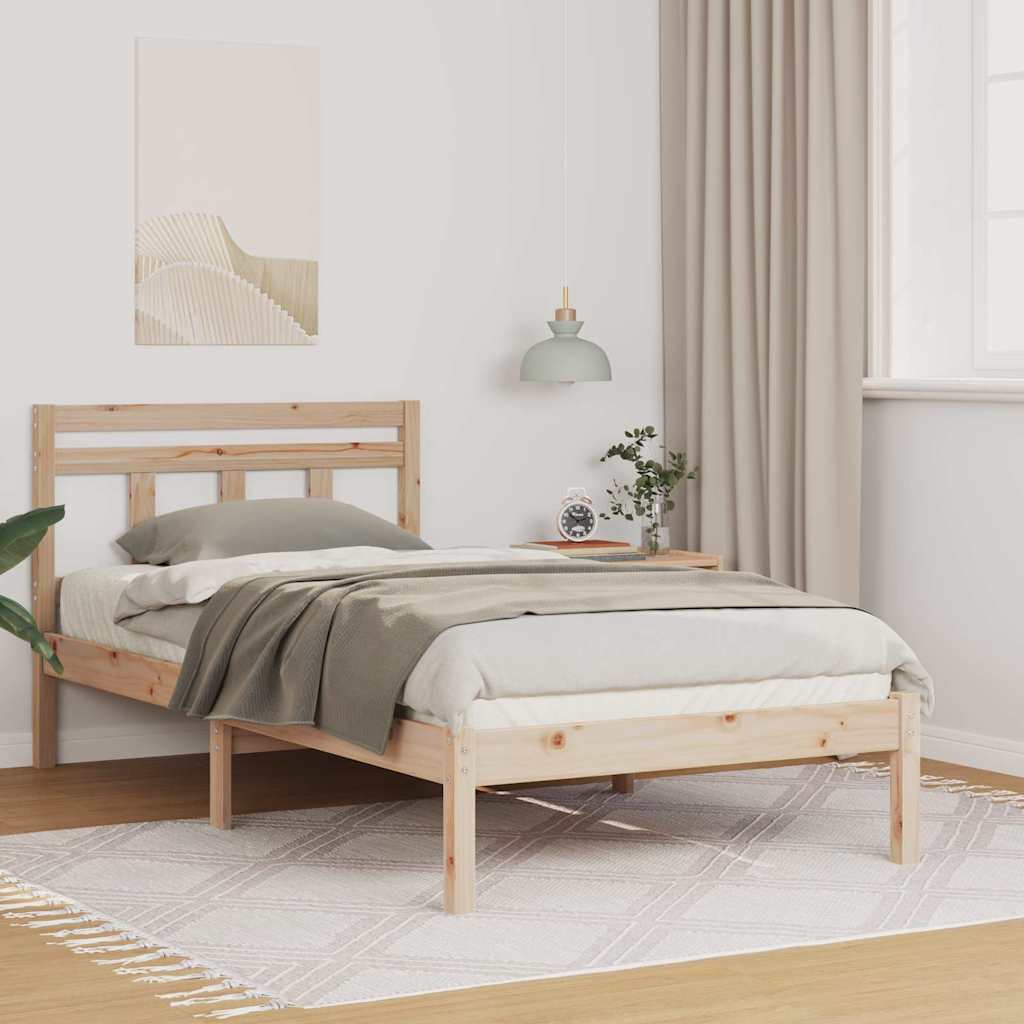 Struttura del letto Marrone 90 x 190 cm Pino massello | homemem39