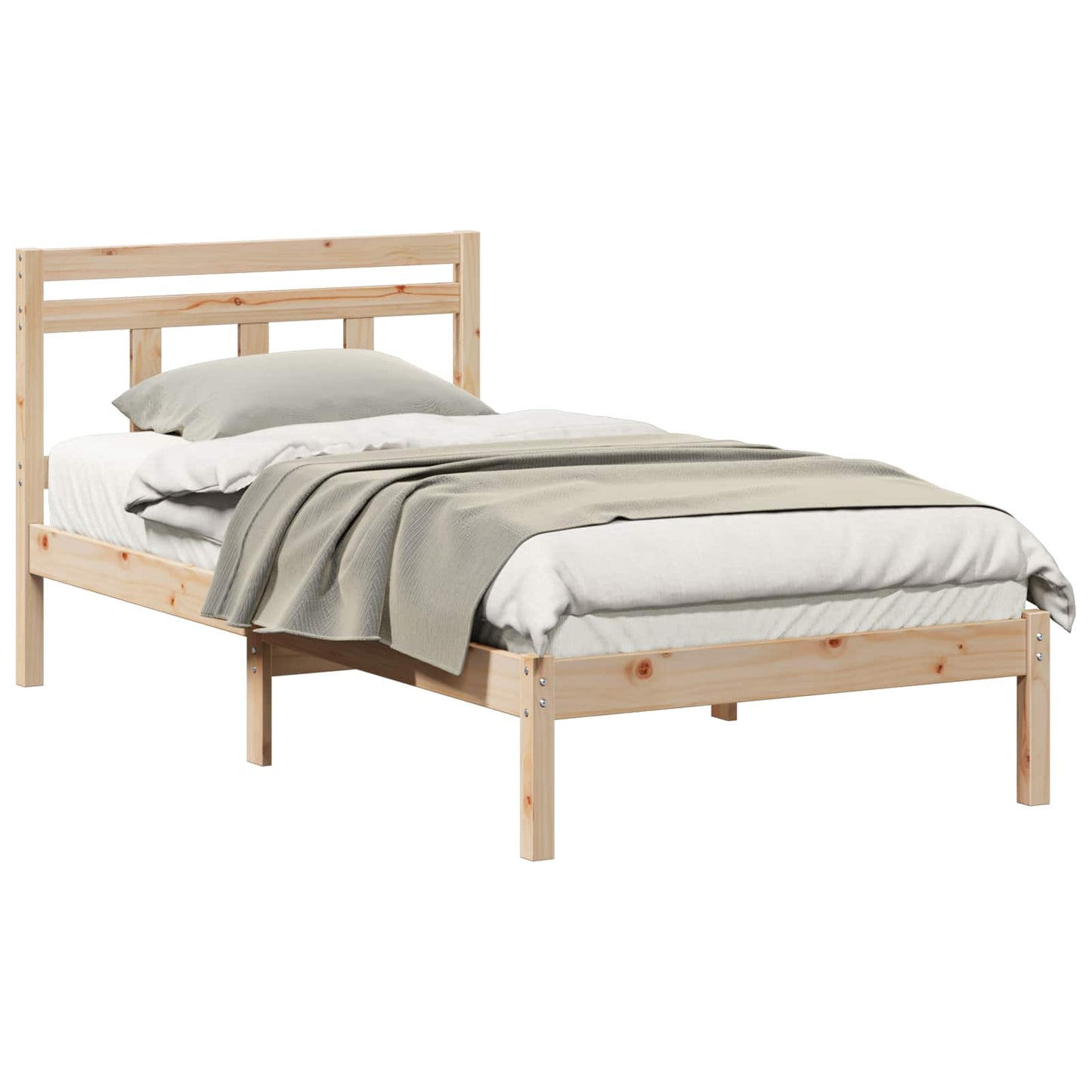 Struttura del letto Marrone 90 x 190 cm Pino massello | homemem39