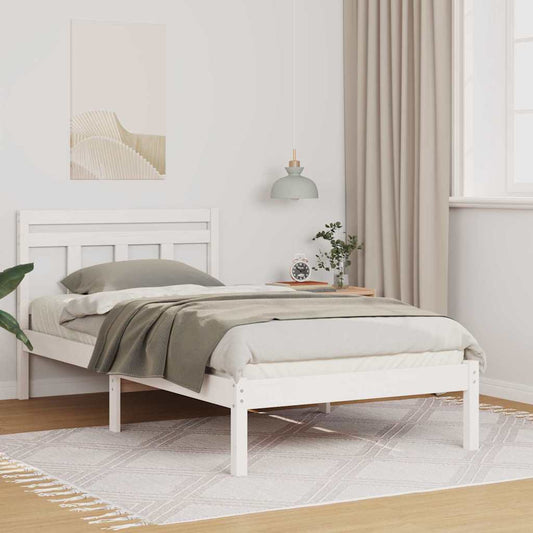 Struttura del letto Bianco 90 x 190 cm Pino massello | homemem39