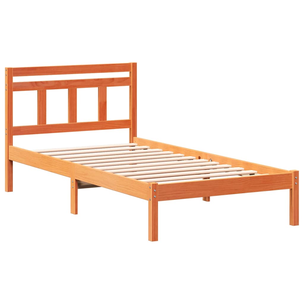 Struttura del letto Marrone 90 x 190 cm Pino massello | homemem39