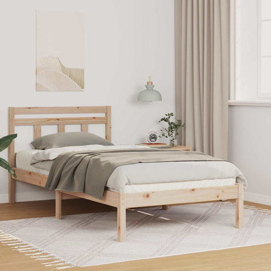 Struttura del letto Marrone 75 x 190 cm Pino massello | homemem39