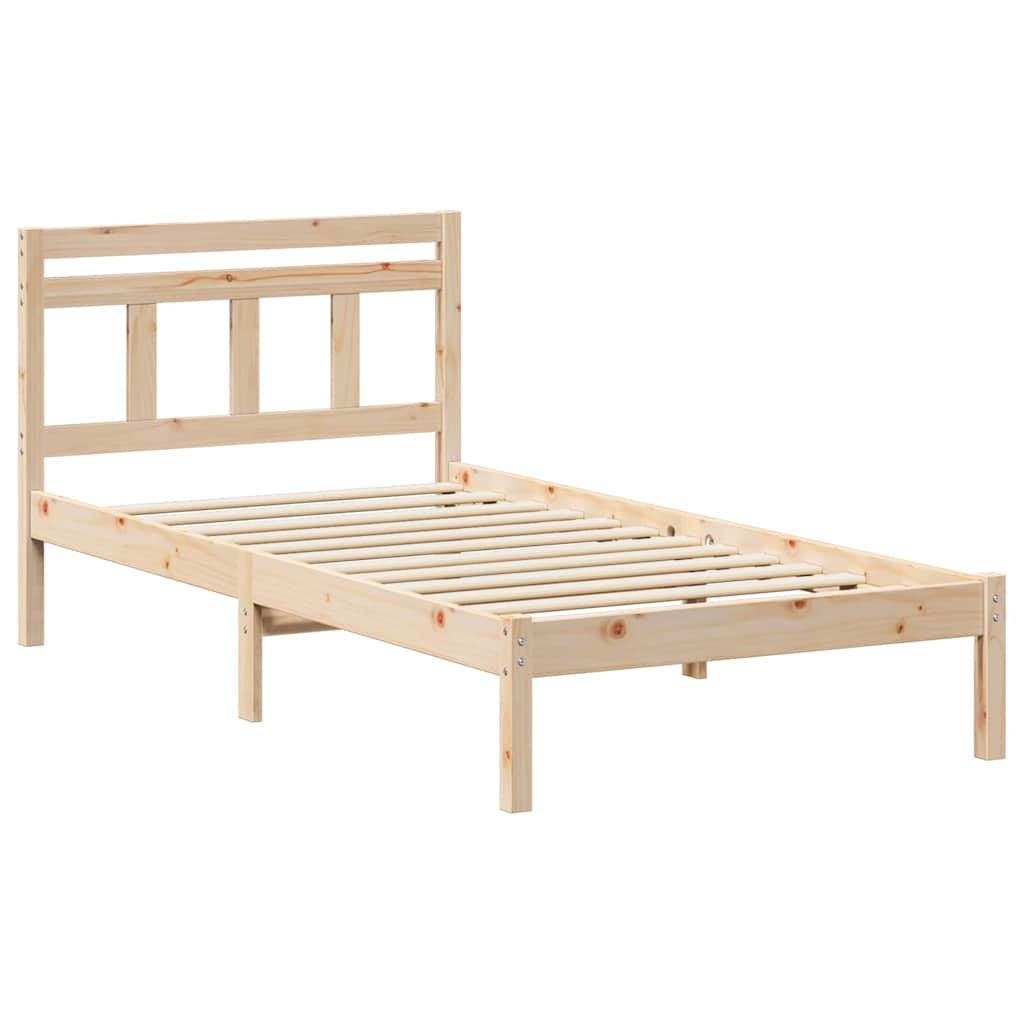 Struttura del letto Marrone 75 x 190 cm Pino massello | homemem39