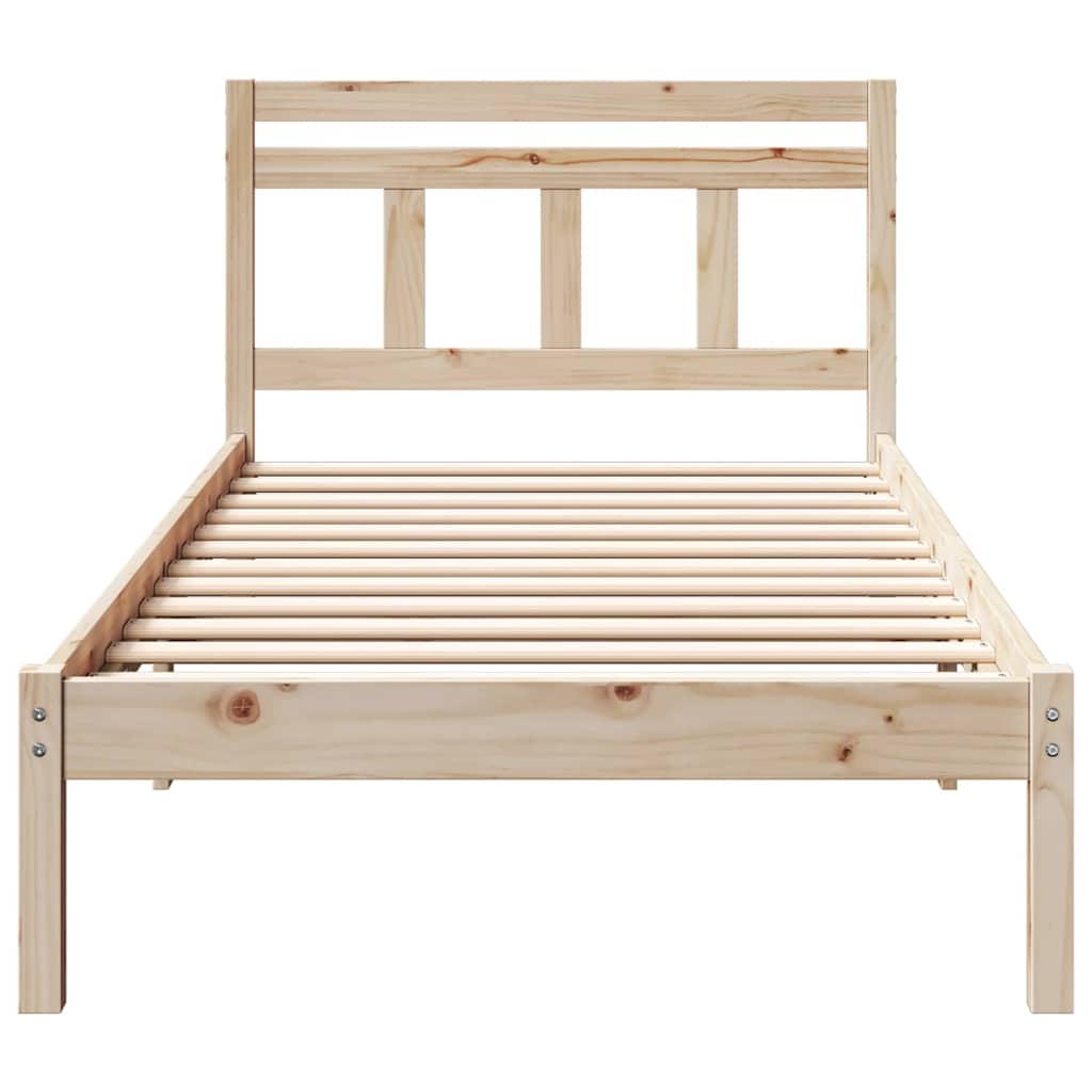 Struttura del letto Marrone 75 x 190 cm Pino massello | homemem39