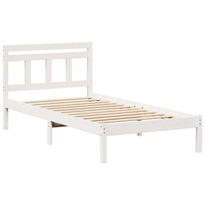 Struttura del letto Bianco 75 x 190 cm Pino massello | homemem39