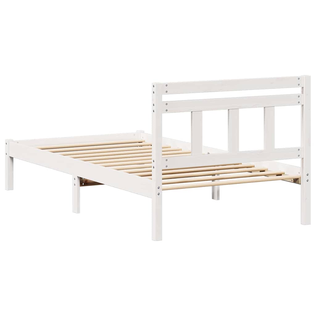 Struttura del letto Bianco 75 x 190 cm Pino massello | homemem39