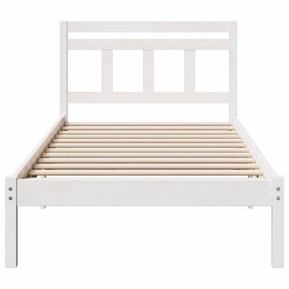 Struttura del letto Bianco 75 x 190 cm Pino massello | homemem39