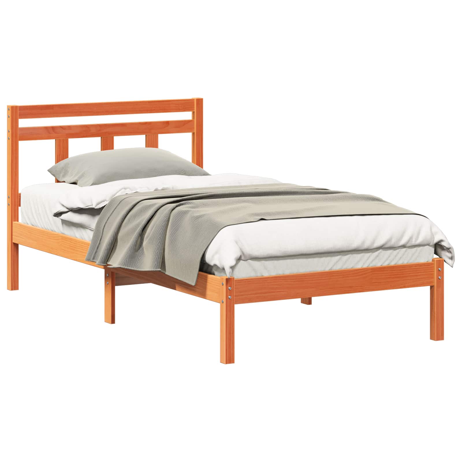 Struttura del letto Marrone 75 x 190 cm Pino massello | homemem39