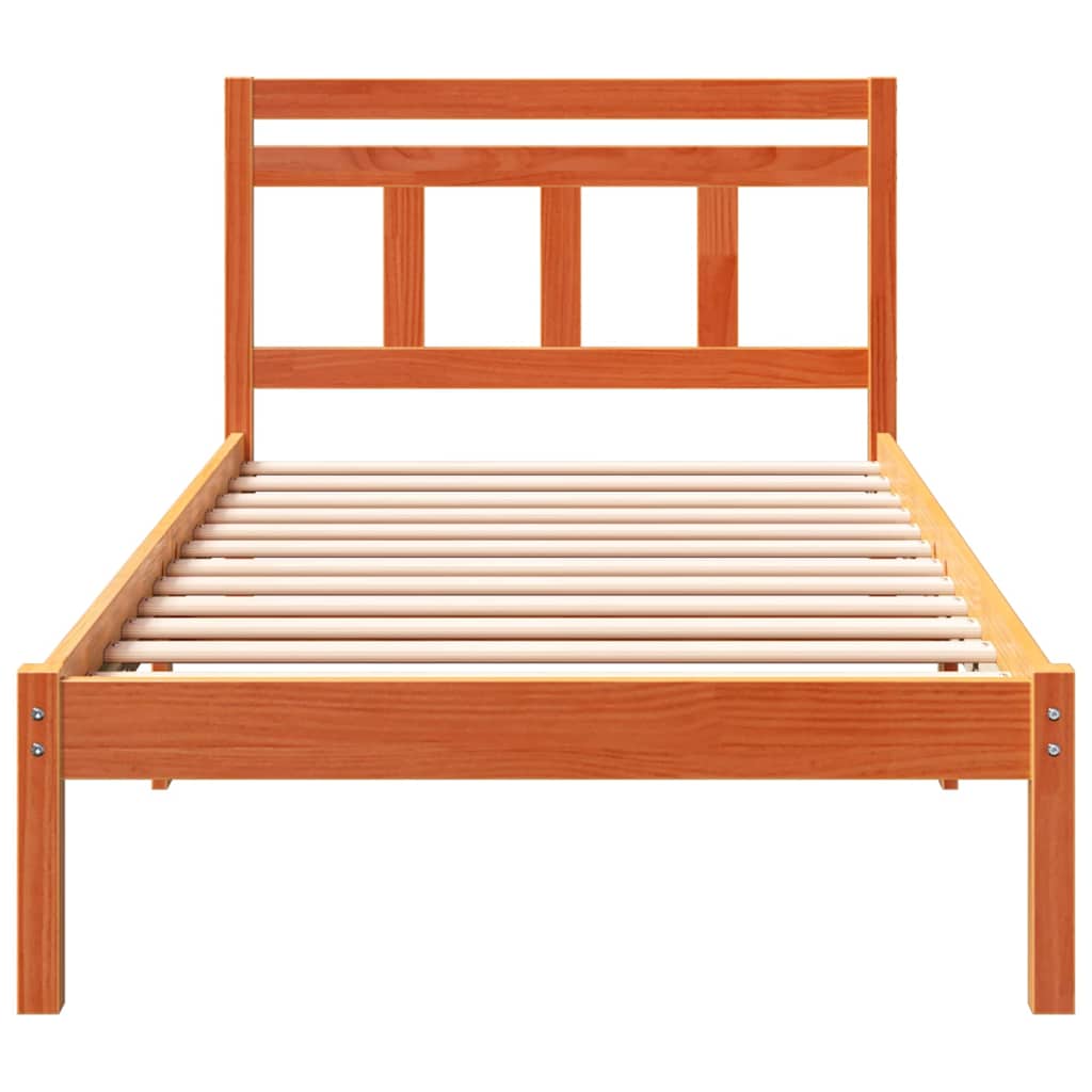 Struttura del letto Marrone 75 x 190 cm Pino massello | homemem39
