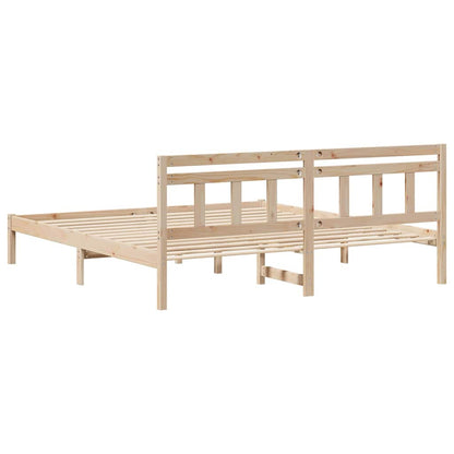 Struttura del letto Marrone 200 x 200 cm Pino massello | homemem39