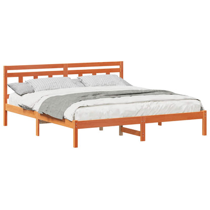 Struttura del letto Marrone 200 x 200 cm Pino massello | homemem39
