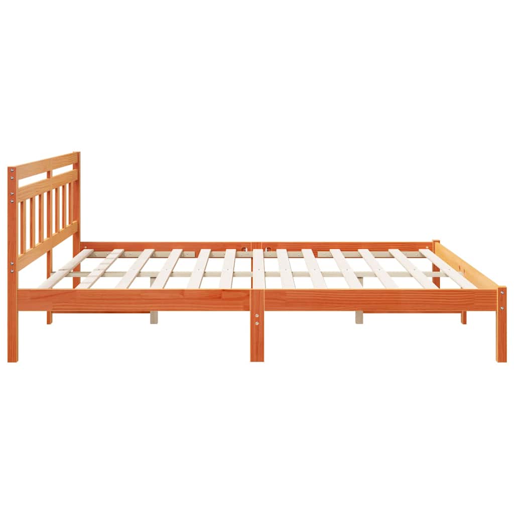 Struttura del letto Marrone 200 x 200 cm Pino massello | homemem39