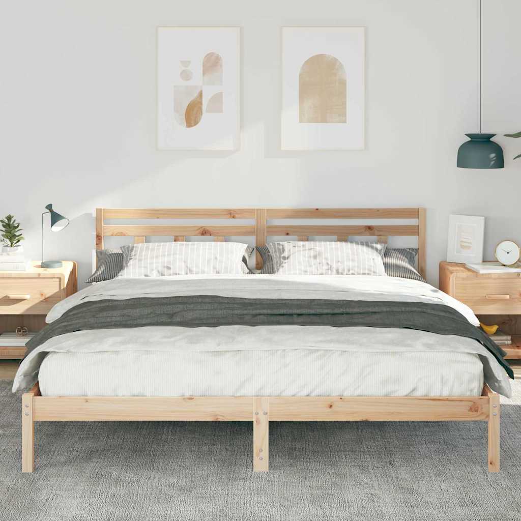 Struttura del letto Marrone 180 x 200 cm Pino massello | homemem39