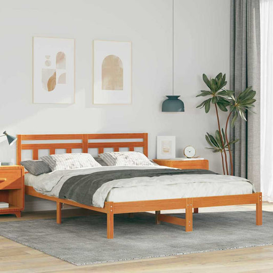 Struttura del letto Marrone 160 x 200 cm Pino massello | homemem39