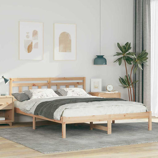 Struttura del letto Marrone 150 x 200 cm Pino massello | homemem39