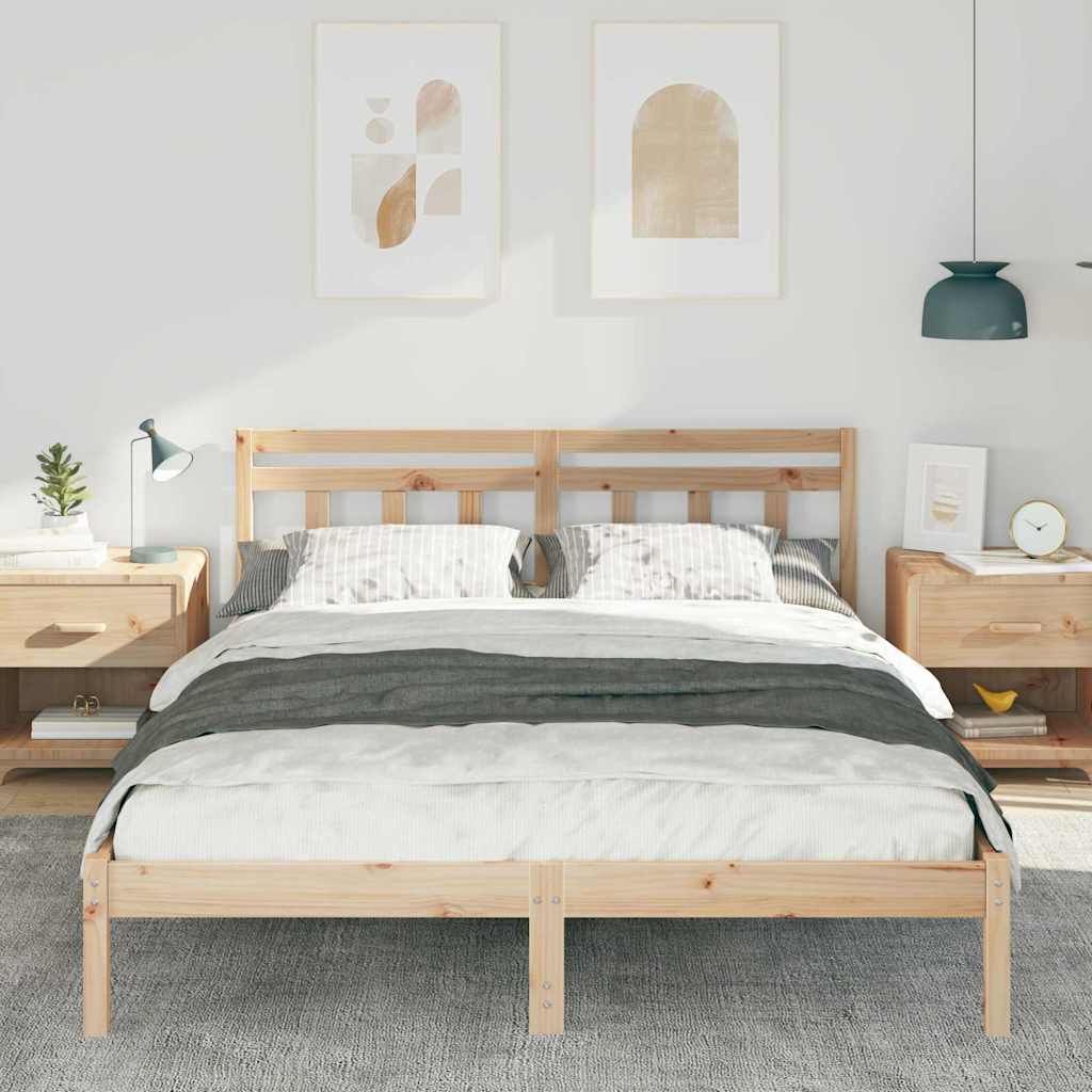 Struttura del letto Marrone 150 x 200 cm Pino massello | homemem39