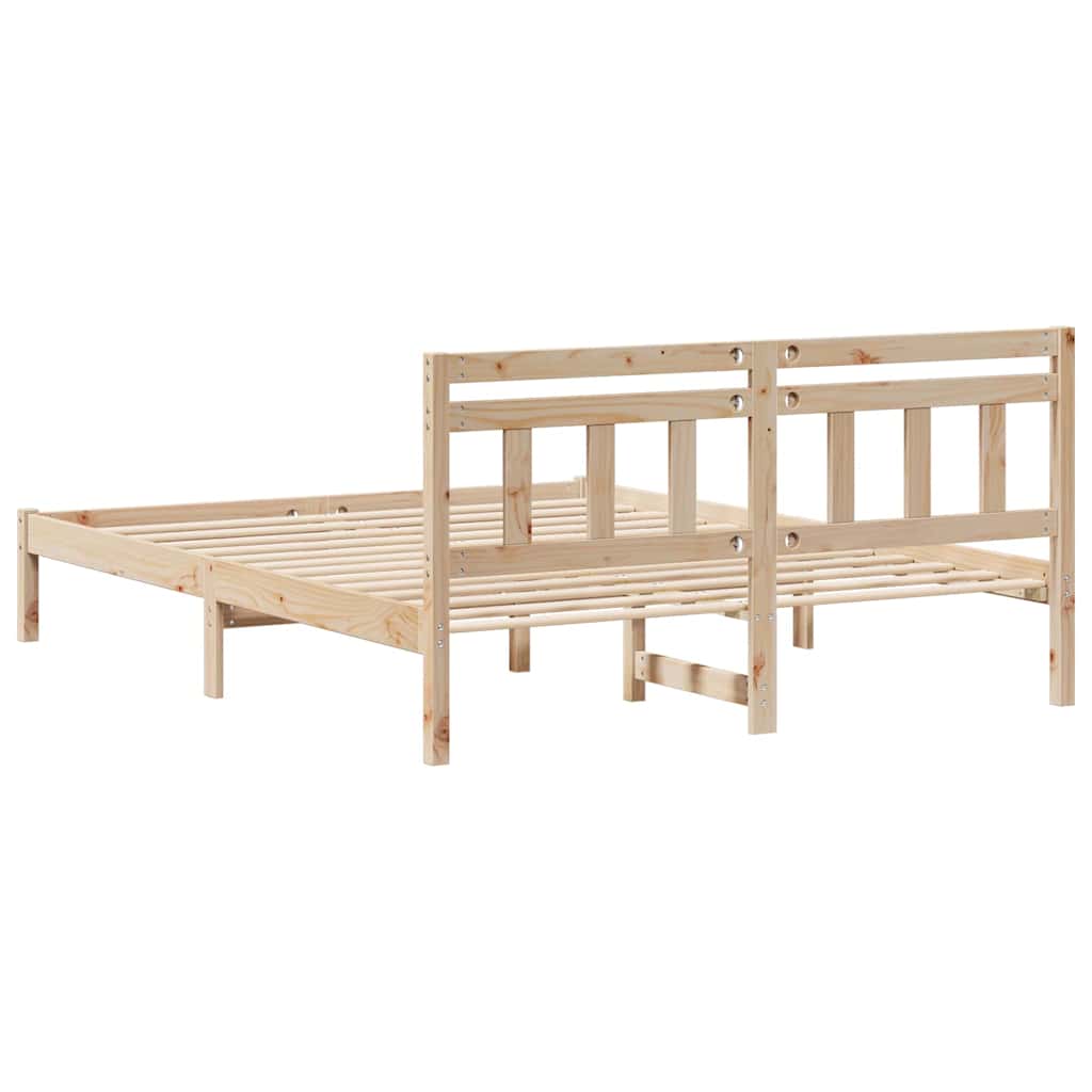 Struttura del letto Marrone 150 x 200 cm Pino massello | homemem39