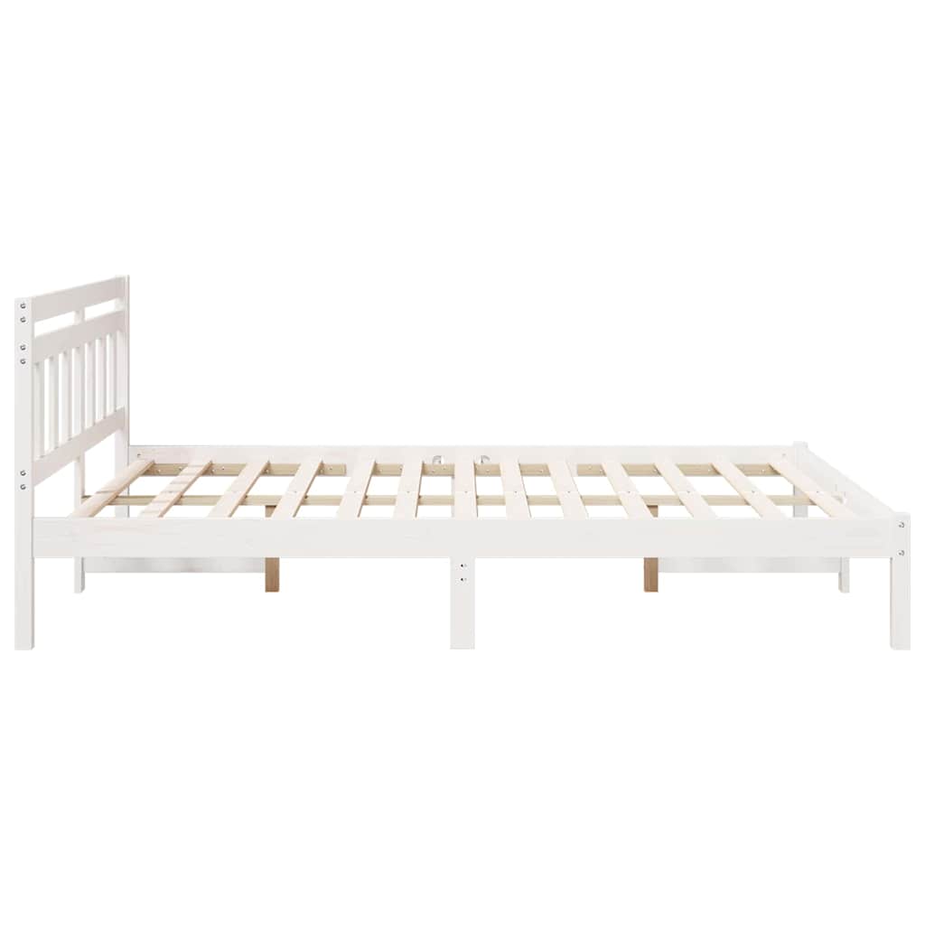 Struttura del letto Bianco 150 x 200 cm Pino massello | homemem39