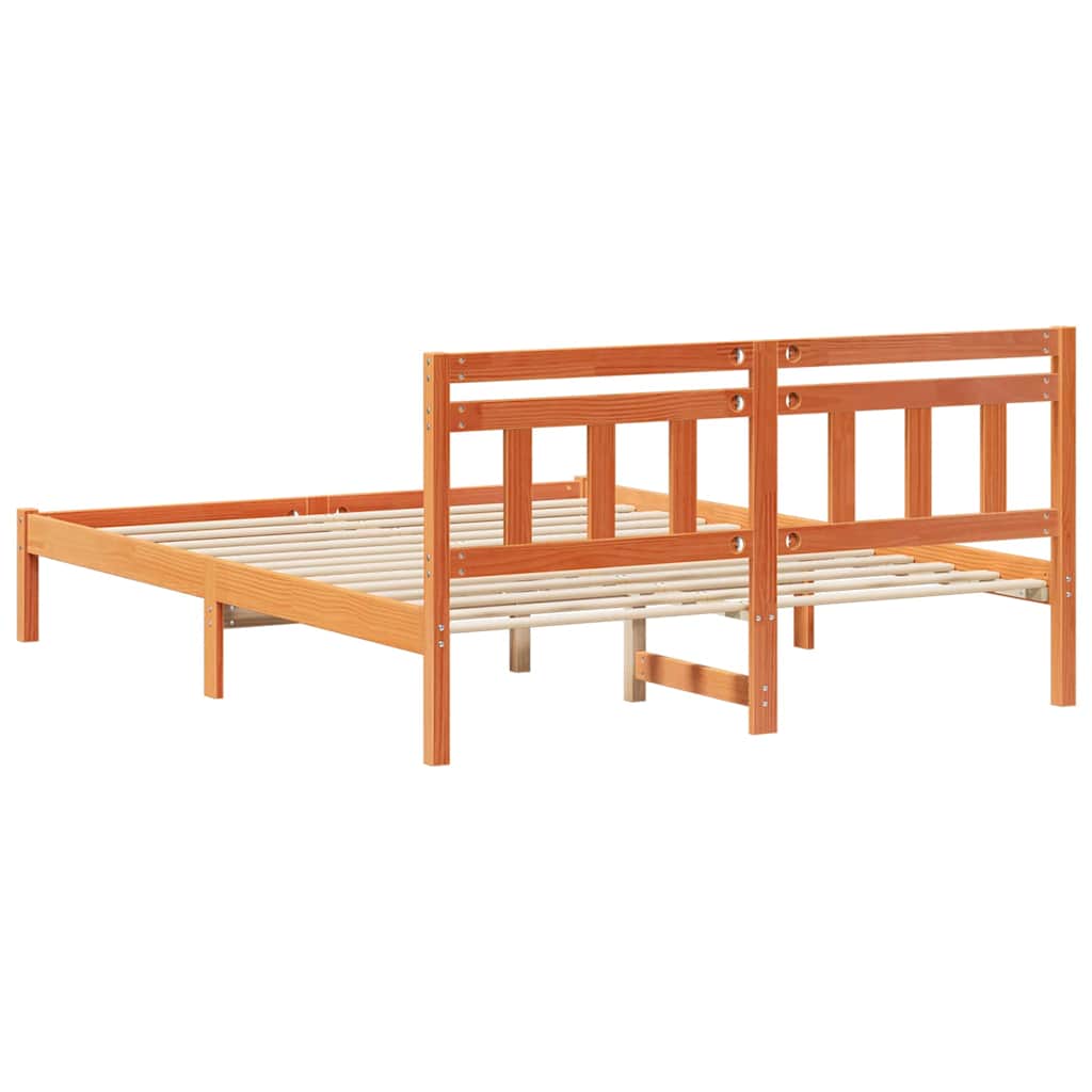 Struttura del letto Marrone 150 x 200 cm Pino massello | homemem39
