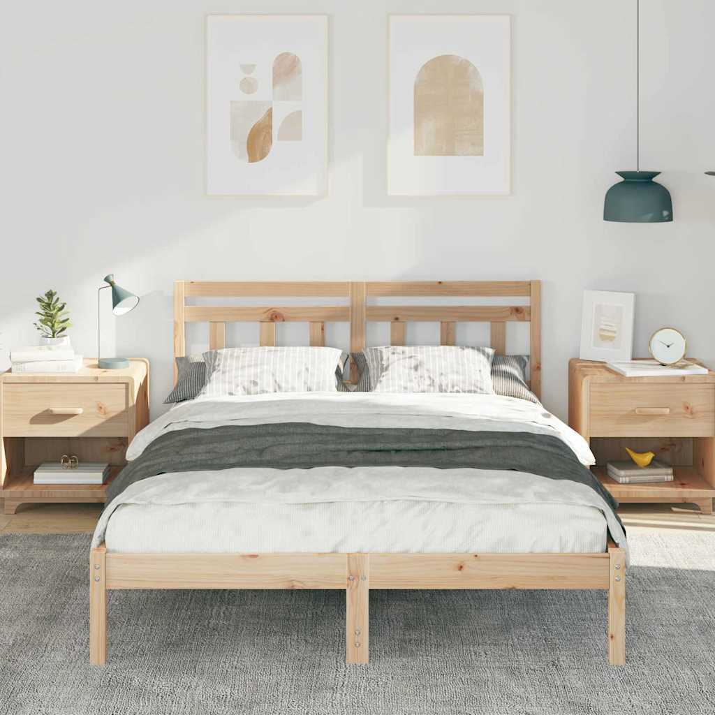 Struttura del letto Marrone 120 x 200 cm Pino massello | homemem39
