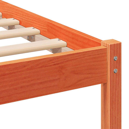 Struttura del letto con testiera Marrone Legno di pino massello