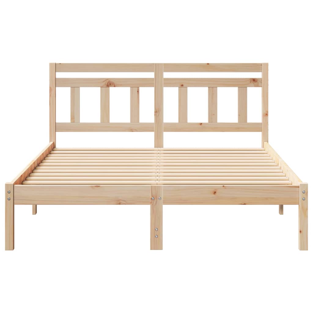 Struttura del letto Marrone 140 x 190 cm Pino massello | homemem39
