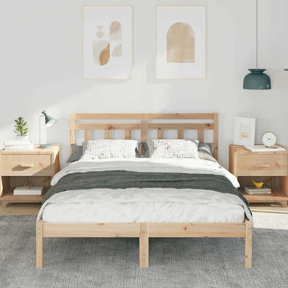 Struttura del letto Marrone 135 x 190 cm Pino massello | homemem39