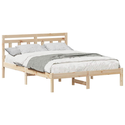 Struttura del letto Marrone 135 x 190 cm Pino massello | homemem39
